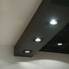 Lot 3 Spots GU10 50W 2700K Carré orientable Noir IP20