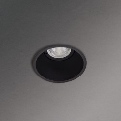 Spot GU10 50W 2700K Rond profond Noir IP20
