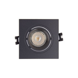 Lot 3 Spots GU10 50W 2700K Carré orientable Noir IP20