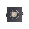 Lot 3 Spots GU10 50W 2700K Carré orientable Noir IP20