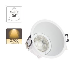 Spot GU10 50W 2700K Rond profond Blanc IP20