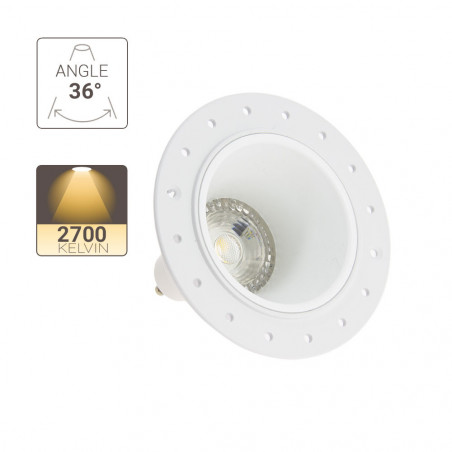 Spot encastré GU10 50W 2700K Rond 3 colleretes