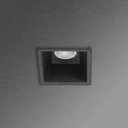 Spot GU10 50W 2700K Carré profond Noir IP20