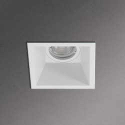 Spot GU10 50W 2700K Carré profond Blanc IP20