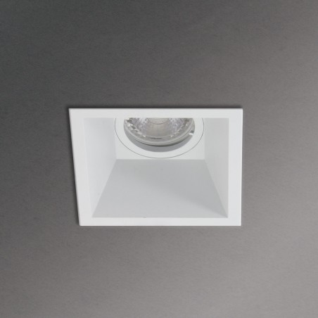Spot GU10 50W 2700K Carré profond Blanc IP20