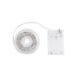Ruban LED lumineux à piles (incluses) - 1 mètre - Blanc neutre