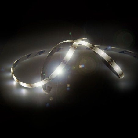 Ruban LED lumineux à piles (incluses) - 1 mètre - Blanc neutre