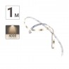 Ruban LED lumineux à piles (incluses) - 1 mètre - Blanc neutre