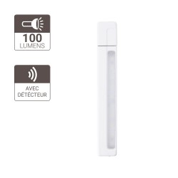 Détecteur d'ouverture de porte à piles (incluses) - Détection de mouvement - 100 lumens - Blanc neutre