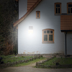 Projecteur Solaire IP54 1500 Lumens - Détecteur de mouvements - Panneau déportable - Blanc