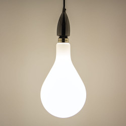 Ampoule LED déco éclairante Poire Opaline au verre lacté, culot E27, 24W cons. (185W eq.), 3200 lumens, lumière blanc neutre