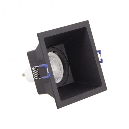 Spot GU10 50W 2700K Carré profond Noir IP20