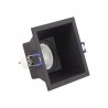 Spot GU10 50W 2700K Carré profond Noir IP20