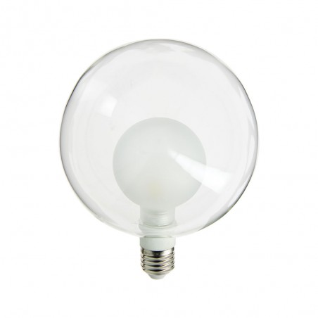 Ampoule LED déco, double verre, forme de globe, culot E27, blanc neutre, forme allongée