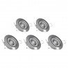 Lot de 5 Spots Encastrés Metal brossé - ORIENTABLE - Dimmable - Ampoule LED GU10 incluses - cons. 5W (eq. 50W) - Blanc chaud