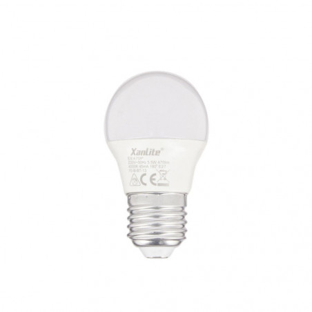 Ampoule LED P45, culot E27, 6 cons. (40W eq.), lumière blanc chaud