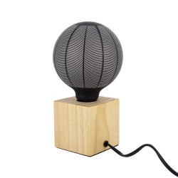 Lampe à poser Cubik Bois Culot E27