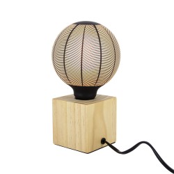 Lampe à poser Cubik Bois Culot E27