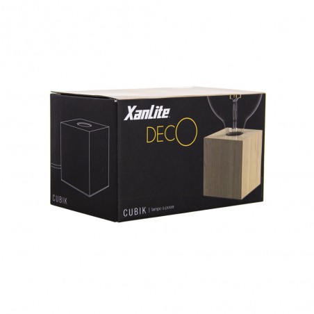 Lampe à poser Cubik Bois Culot E27