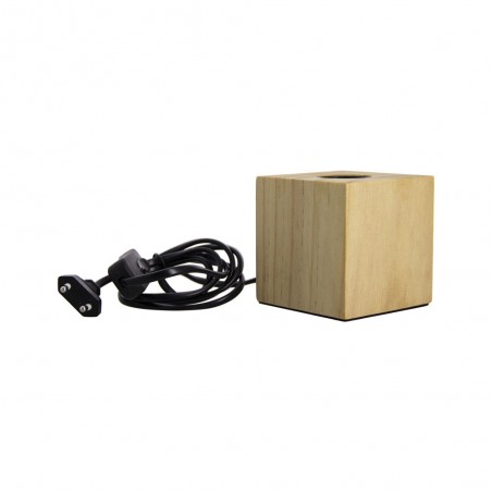 Lampe à poser Cubik Bois Culot E27