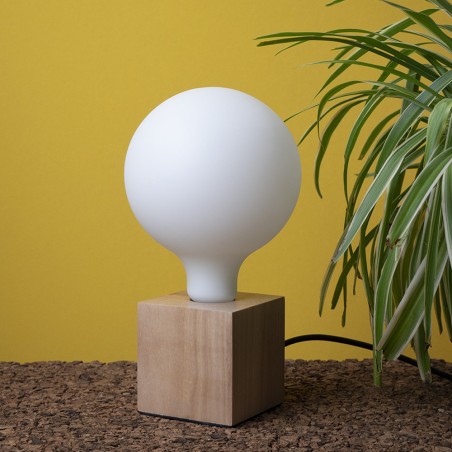 Lampe à poser Cubik Bois Culot E27