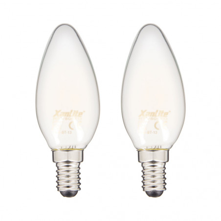 Ampoule LED filament flamme culot E14 806lm blanc chaud