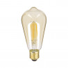 Ampoule LED déco Edison Vintage au verre ambré, culot E27, 7W cons. (50W eq.), 638 lumens, lumière blanc chaud