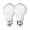 Pack de 2 Ampoules LED (A60), culot E27, conso. 8W (eq. 75W), 1055 lumens, blanc neutre