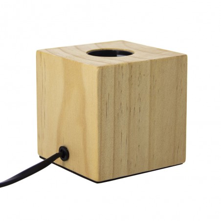 Lampe à poser Cubik Bois Culot E27
