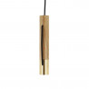 Suspension Tempo en bois et laiton, culot E27