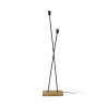 Lampadaire Twinsy bambou et métal noir Xanlite Déco
