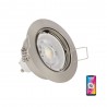 Ampoule LED connectée KOZii, éclairage blancs + couleurs, GU10 Spot encastrable aluminium brossé orientable 5W