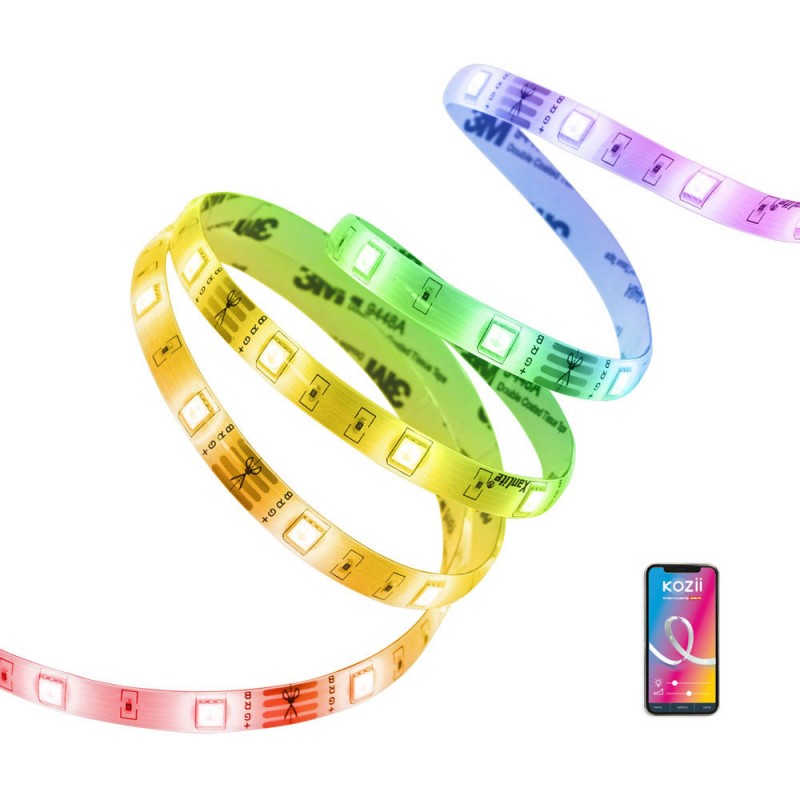 Ruban LED connecté KOZii, blancs et couleurs, 5m