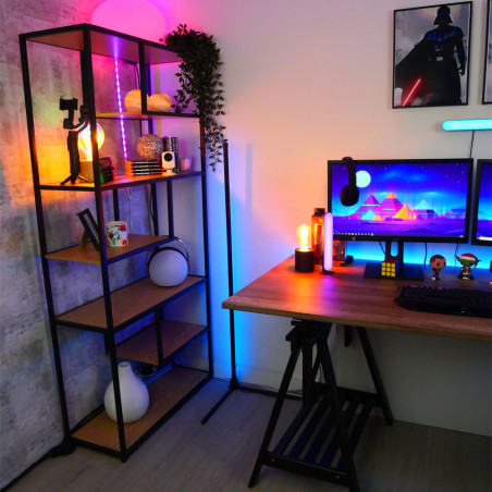 Lampadaire LED RVB, synchronisation musicale, filaire USB