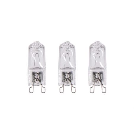 Lot de 3 ampoules halogènes culot G9, 410 Lumens, 36W, 2700 Kelvins, Blanc chaud Dimmable