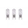 Lot de 3 ampoules halogènes culot G9, 410 Lumens, 36W, 2700 Kelvins, Blanc chaud Dimmable
