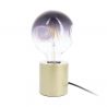 Lampe à poser cylindrique en métal couleur laiton, compatible culot E27, IP20, 60W puissance max
