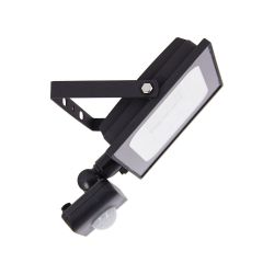 Projecteur LED Mural orientable avec détecteur de mouvements, 2400 Lumens, IP65 résistant à la pluie, Noir