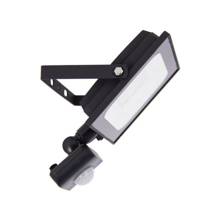 Projecteur LED Mural orientable avec détecteur de mouvements, 2400 Lumens, IP65 résistant à la pluie, Noir