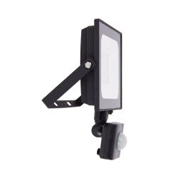 Projecteur LED Mural orientable avec détecteur de mouvements, 2400 Lumens, IP65 résistant à la pluie, Noir