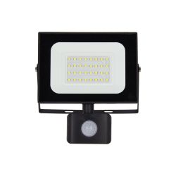 Projecteur LED Mural orientable avec détecteur de mouvements, 2400 Lumens, IP65 résistant à la pluie, Noir