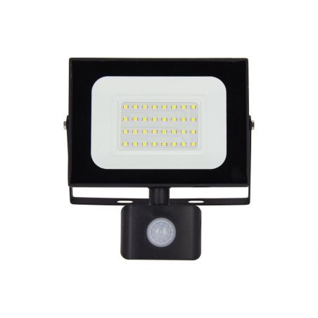 Projecteur LED Mural orientable avec détecteur de mouvements, 2400 Lumens, IP65 résistant à la pluie, Noir