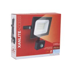 Projecteur LED Mural orientable avec détecteur de mouvements, 2400 Lumens, IP65 résistant à la pluie, Noir