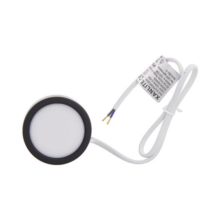 Spot de meuble noir LED IP44, 2 modes de fixation, CCT