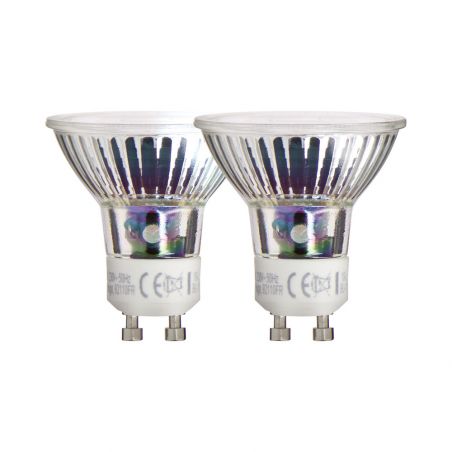Lot de 2 ampoules SMD LED, culot GU10, 520 Lumens, équivalence 75W, 4000 Kelvins, Blanc neutre