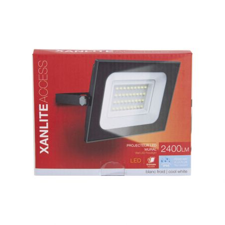 Projecteur LED Mural orientable, 2400 Lumens, IP65 résistant à la pluie, Noir