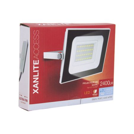 Projecteur LED Mural orientable, 2400 Lumens, IP65 résistant à la pluie, Blanc