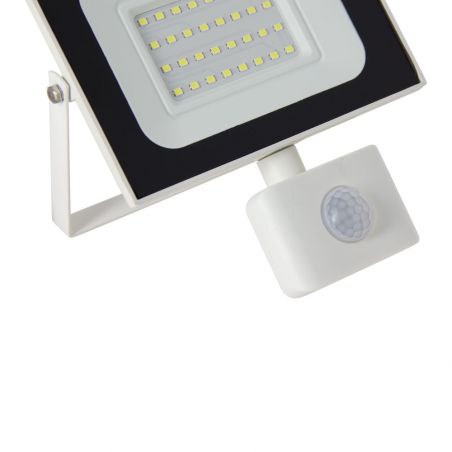 Projecteur LED Mural orientable avec détecteur de mouvements, 2400 Lumens, IP65 résistant à la pluie, Blanc