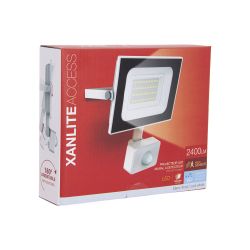 Projecteur LED Mural orientable avec détecteur de mouvements, 2400 Lumens, IP65 résistant à la pluie, Blanc