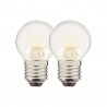 Lot de 2 ampoules Filament LED P45 Opaque, culot E27, 806 Lumens, conso. 9W (eq. 60W), 2700K, Blanc chaud